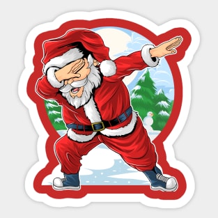 Dabbing Santa Sticker